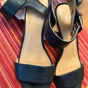 Nine West Black Heel Sandals